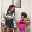 Load image into Gallery viewer, Just A Good Mom with a Hood Playlist T-Shirt
